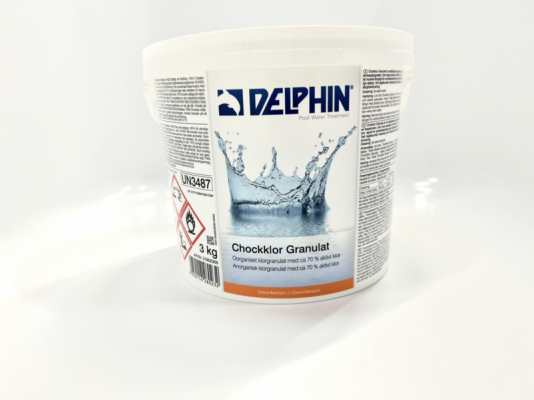 Delphin Chockklor Granulat 3kg hink i gruppen Pool & Tillbehör / Kemikalier Pool / Klor hos Trygghandel Sverige AB (31802300)