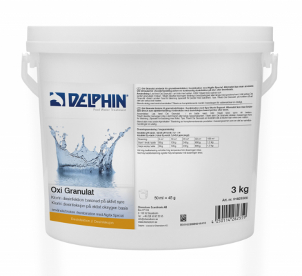 Delphin Oxi granulat 3kg i gruppen Pool & Tillbehör / Kemikalier Pool / Klorfritt hos Trygghandel Sverige AB (31823500)