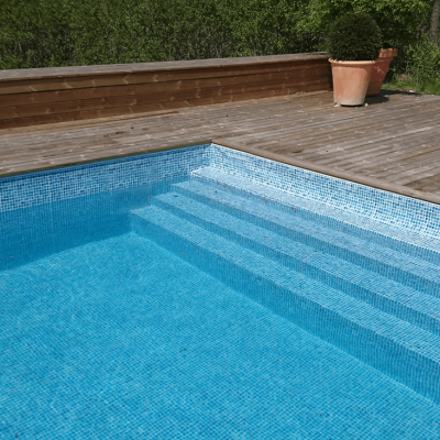 Thermopool Premium 5x10x1.5 m inkl. gaveltrappa & rostfria detaljer