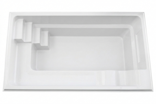 Glasfiberpool Haiti 4,5 m vit