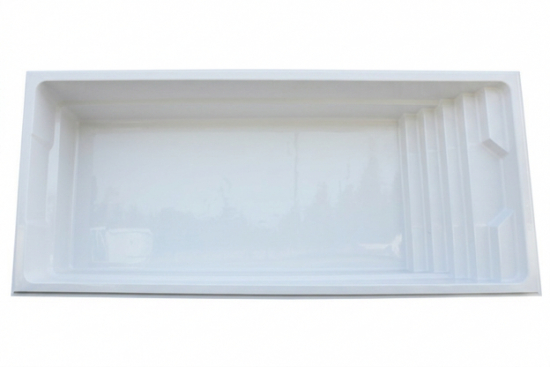 Glasfiberpool Hawaii 8,5 m vit