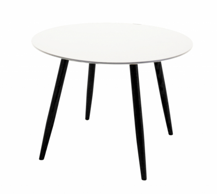Plaza matbord Ø 100 cm - vit/svart i gruppen Hem & Trädgård / Möbler & Inredning / Matbord & köksbord hos Trygghandel Sverige AB (TH17940-468)