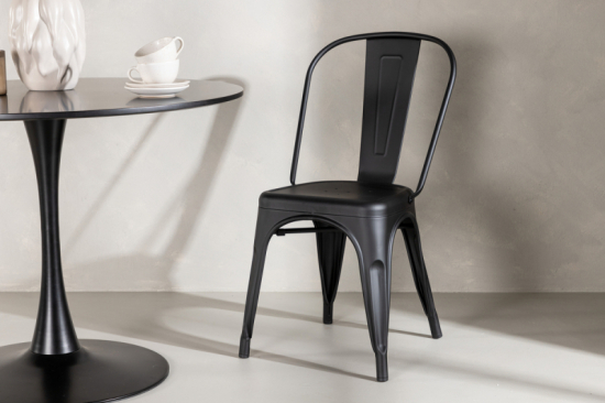 Tempe Dining Chair - Matte Black / Metal i gruppen Hem & Trädgård / Möbler & Inredning / Matstolar & köksstolar hos Trygghandel Sverige AB (TH19936-480)