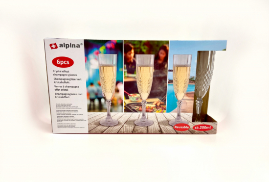 Champagneglas 6-pack plast i gruppen Spabad / Tillbehör spabad hos Trygghandel Sverige AB (THK05303)