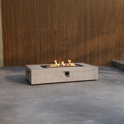 Kea fire pit grå 68 X 30 X 137 cm - Gas
