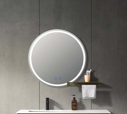 Rund spegel med LED-belysning Ø60 cm Dimbar  i gruppen Badrum / Badrumsmöbler / Speglar hos Trygghandel Sverige AB (Y-9071-S60DIM)