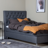 TÄLLBERG Enkelsäng Medium - 120x200 mörkgrå polyester
