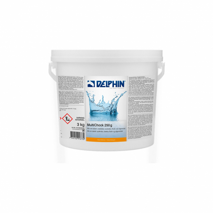 Delphin MultiChock 250g, 3kg i gruppen Pool & Tillbehör / Kemikalier Pool / Klor hos Trygghandel Sverige AB (0519004DP)