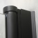 Duschdörr i klarglas med svart aluminiumprofil