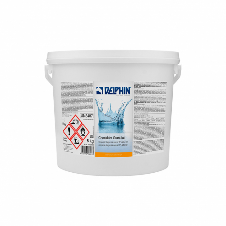 Delphin Chockklor Granulat 5kg hink i gruppen Pool & Tillbehör / Kemikalier Pool / Klor hos Trygghandel Sverige AB (CF31802600)