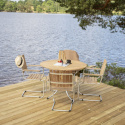 Matbord Holmsund Teak/Silver