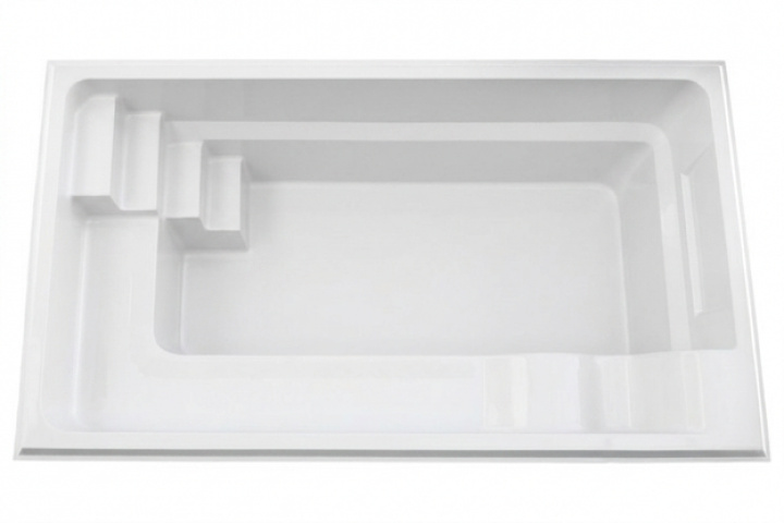 Glasfiberpool Haiti 4,5 m vit i gruppen Pool & Tillbehör / Pooler / Glasfiberpool / Glasfiberpool hos Trygghandel Sverige AB (POS450-W)