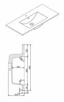 Badrumsmöbel Heran 100 cm vit