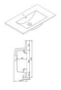 Tvättställ & Tvättsällsskåp Heran - 80 cm vit